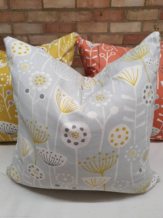 Beautiful handmade handcrafted cushion cover scatter cushion decorative cushion in a grey bergen - Blue Crocus Textiles