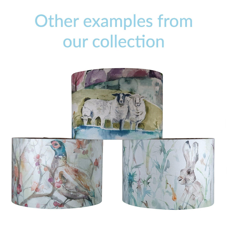 Blush Fabric Lampshade - Blue Crocus Textiles