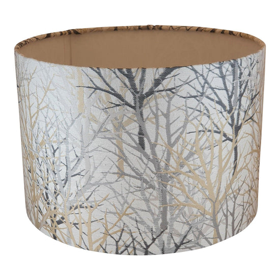 Bolderwood Gold Handmade Lampshade Grey - Blue Crocus Textiles