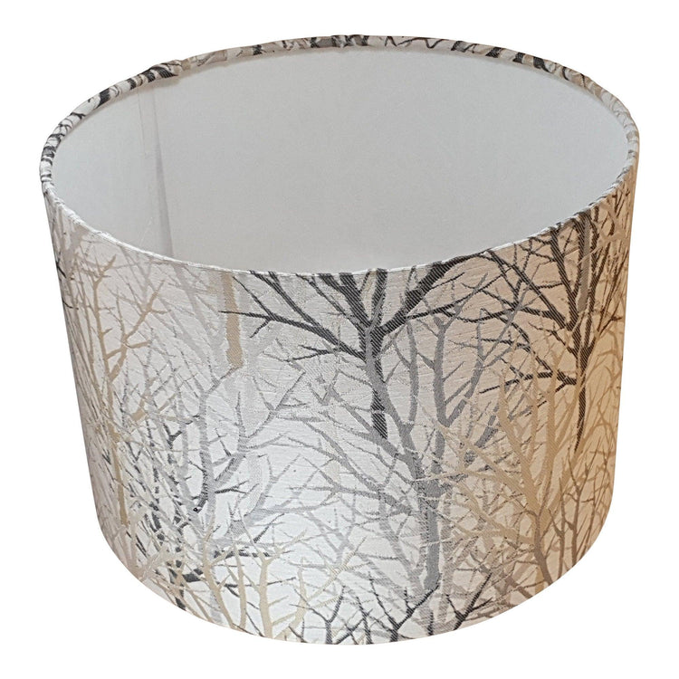 Bolderwood Gold Handmade Lampshade Grey - Blue Crocus Textiles