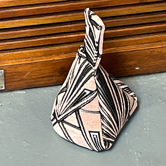 Doorstop with Pink Art Deco design - Blue Crocus Textiles