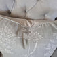 Embroidered Floral Cushion Cover with Piping - Blue Crocus Textiles