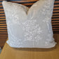 Embroidered Floral Cushion Cover with Piping - Blue Crocus Textiles