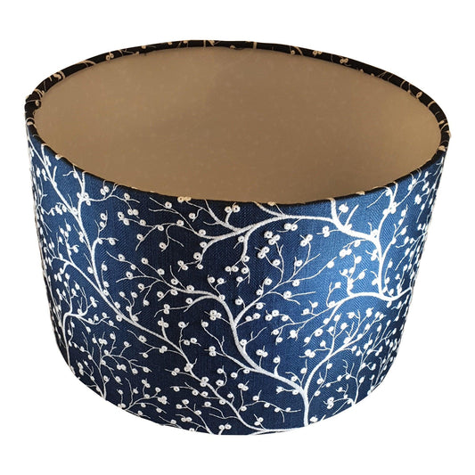 Embroidered Tree Lampshade - Blue Crocus Textiles