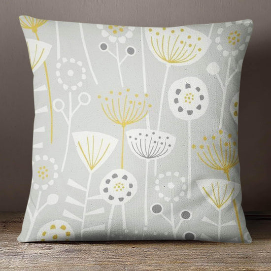 Extra Large Contemporary Floral Double Sided Cushion - Blue Crocus Textiles