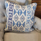 Extra Large Watercolour Geometric Cushion - Blue Crocus Textiles