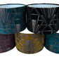 Gatsby Art Deco Handmade Lampshade in Black - Blue Crocus Textiles
