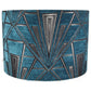 Gatsby Art Deco Handmade Lampshade in Teal - Blue Crocus Textiles