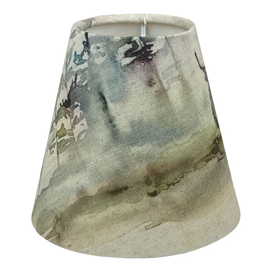 Handmade Candle Clip Lampshade - Caledonian Forest - Blue Crocus Textiles