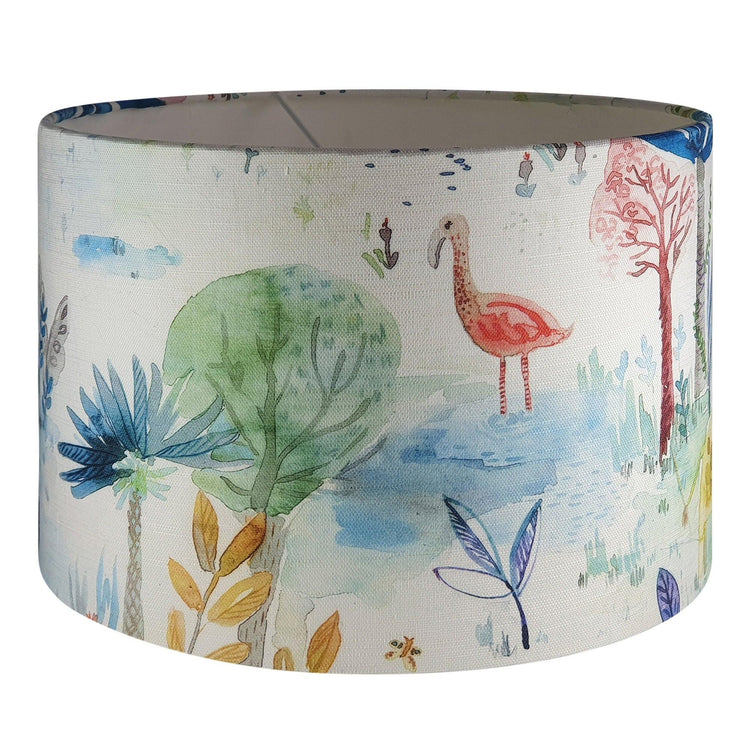 Handmade Childrens Drum Lampshade - Blue Crocus Textiles