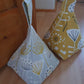 Handmade self filling Pyramid Doorstop - Blue Crocus Textiles