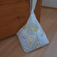 Handmade self filling Pyramid Doorstop - Blue Crocus Textiles