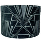 Gatsby Art Deco Handmade Lampshade in Black - Blue Crocus Textiles