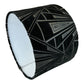 Gatsby Art Deco Handmade Lampshade in Black - Blue Crocus Textiles
