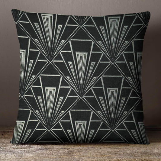 Extra Large Art Deco Cushion - Blue Crocus Textiles