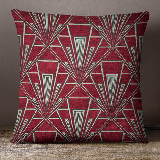 Extra Large Art Deco Cushion - Blue Crocus Textiles