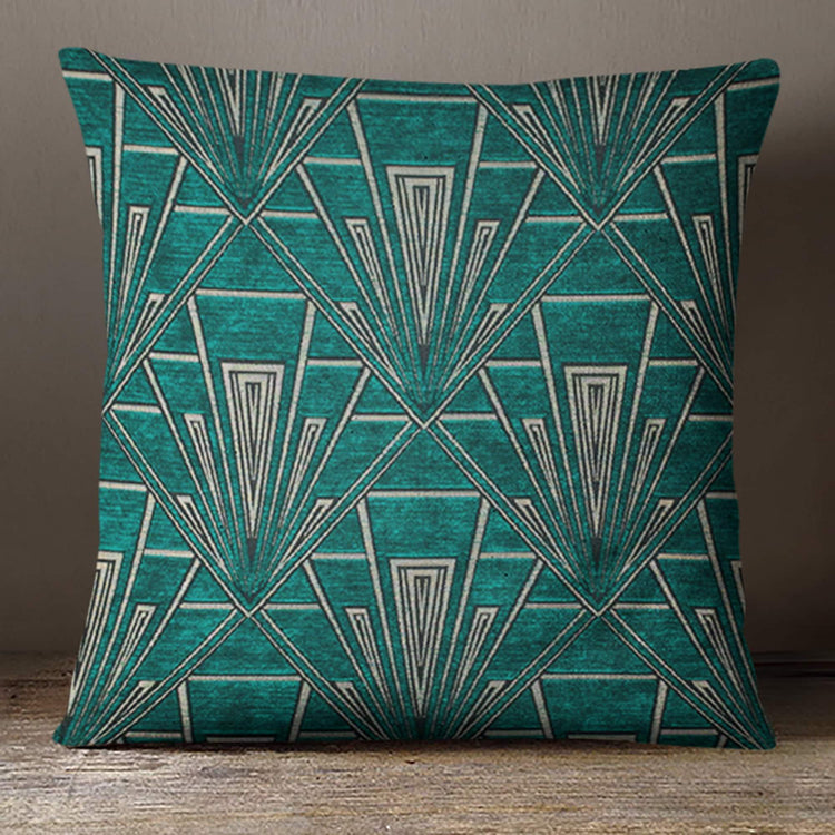 Art Deco Cushion - Blue Crocus Textiles