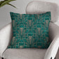 Extra Large Art Deco Cushion - Blue Crocus Textiles