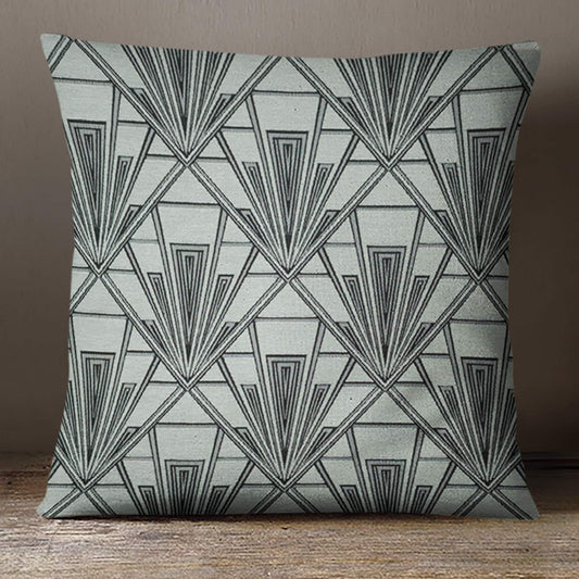 Extra Large Art Deco Cushion - Blue Crocus Textiles