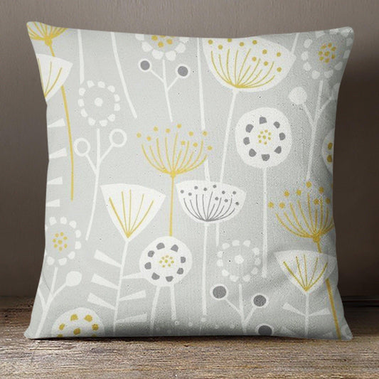 Large Contemporary Floral Double Sided Cushion - Blue Crocus Textiles