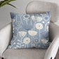 Extra Large Contemporary Floral Double Sided Cushion - Blue Crocus Textiles