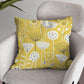 Contemporary Floral Double Sided Cushion - Blue Crocus Textiles