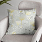 Large Contemporary Floral Double Sided Cushion - Blue Crocus Textiles