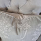 Large Embroidered Floral Cushion Cover with Piping - Blue Crocus Textiles