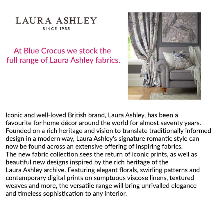 Laura Ashley Pussy Willow Dove Grey - Blue Crocus Textiles