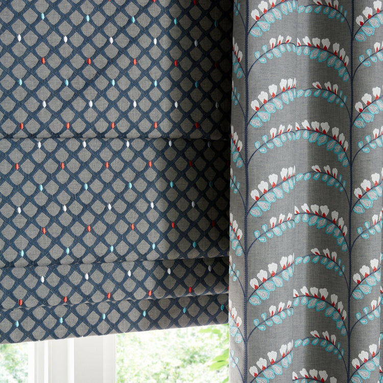 Luxury Made to Measure Curtains - Fryetts Portland - Blue Crocus Textiles