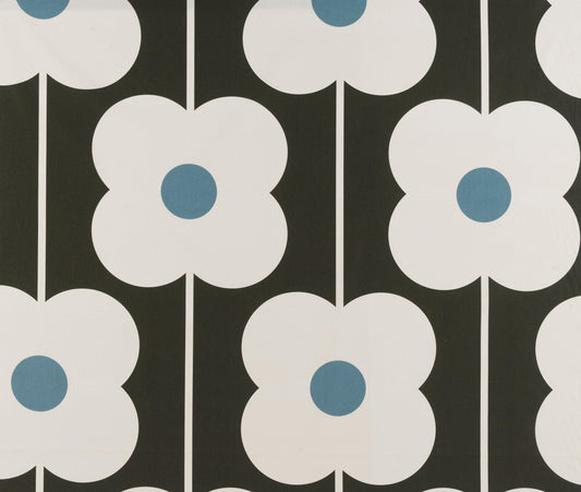 Orla Kiely Abacus Flower Fabric Powder Blue - Blue Crocus Textiles