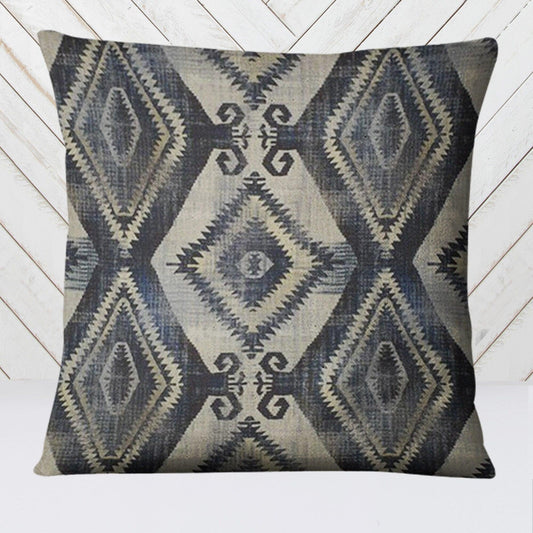 Santa Cruz Cushion - Indego - Blue Crocus Textiles