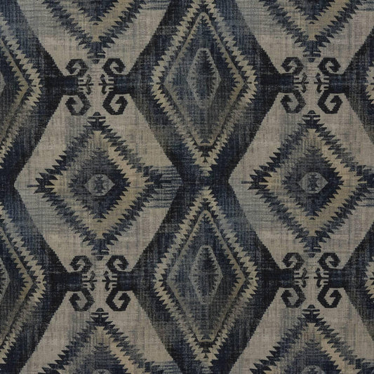 Santa Cruz Fabric in Indigo - Porter & Stone - Blue Crocus Textiles