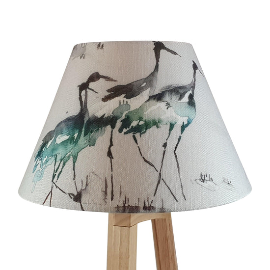 Voyage Bird Lampshade - Blue Crocus Textiles