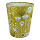 Waste Paper Bin finished with Ochre Fabric - Blue Crocus Textiles