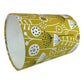 Waste Paper Bin finished with Ochre Fabric - Blue Crocus Textiles